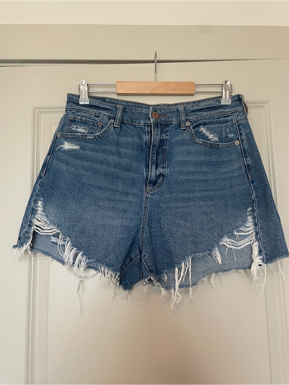 American Eagle Outfitters Distressed Denim Cutoff Shorts - Blue